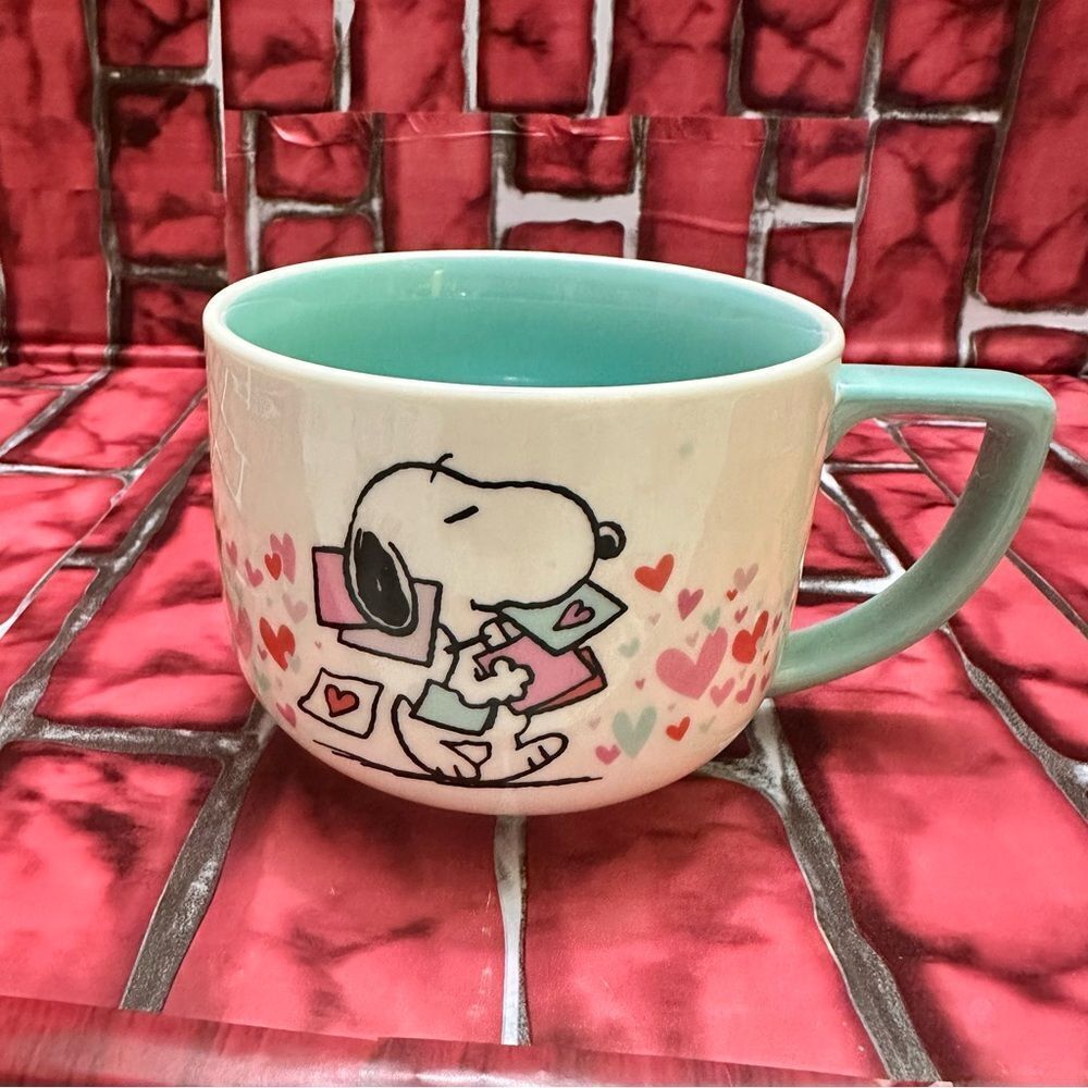 Peanuts Snoopy  Valentines Hearts cards ceramic mug